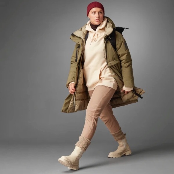 NWT Women’s Adidas MYSHELTER COLD.RDY Parka Green - Picture 3 of 14